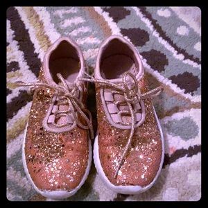 Rose Gold Glitter Sneakers